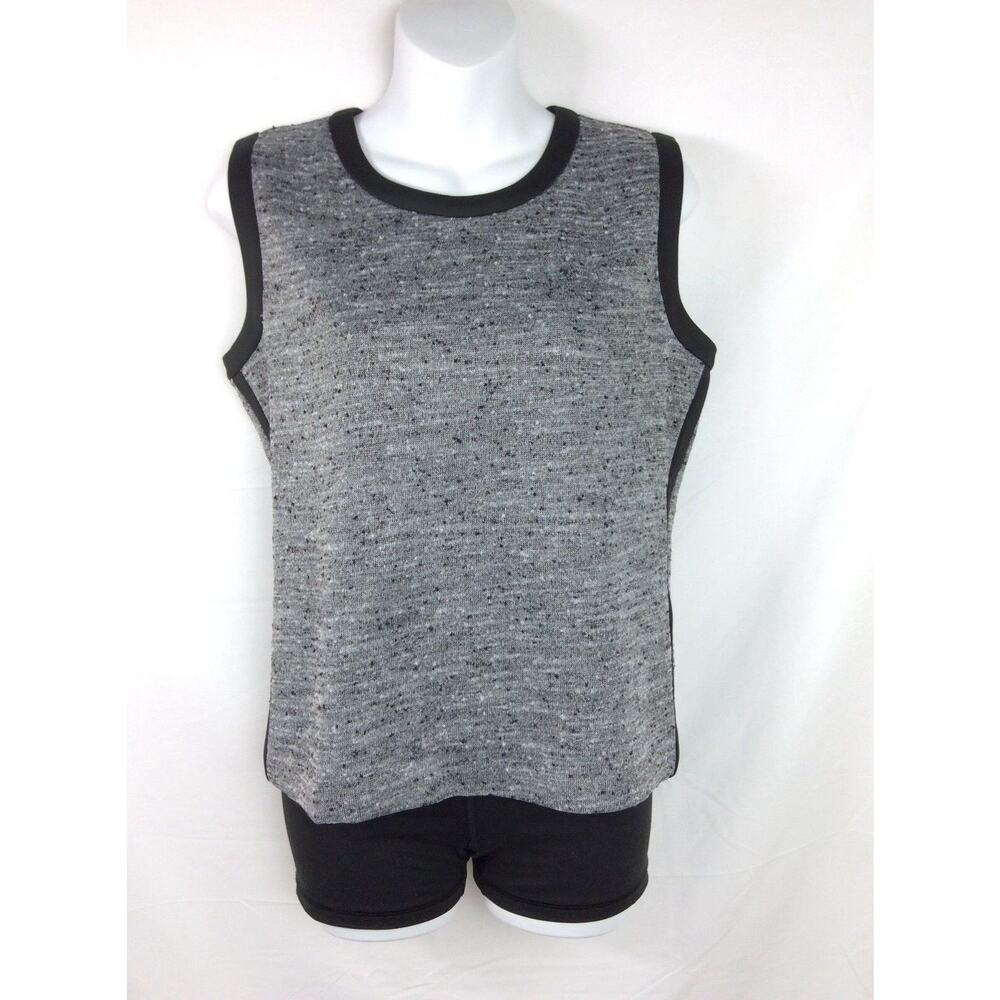 Calvin Klein women's black grey heathered knit sleeveless top‎ size Medium